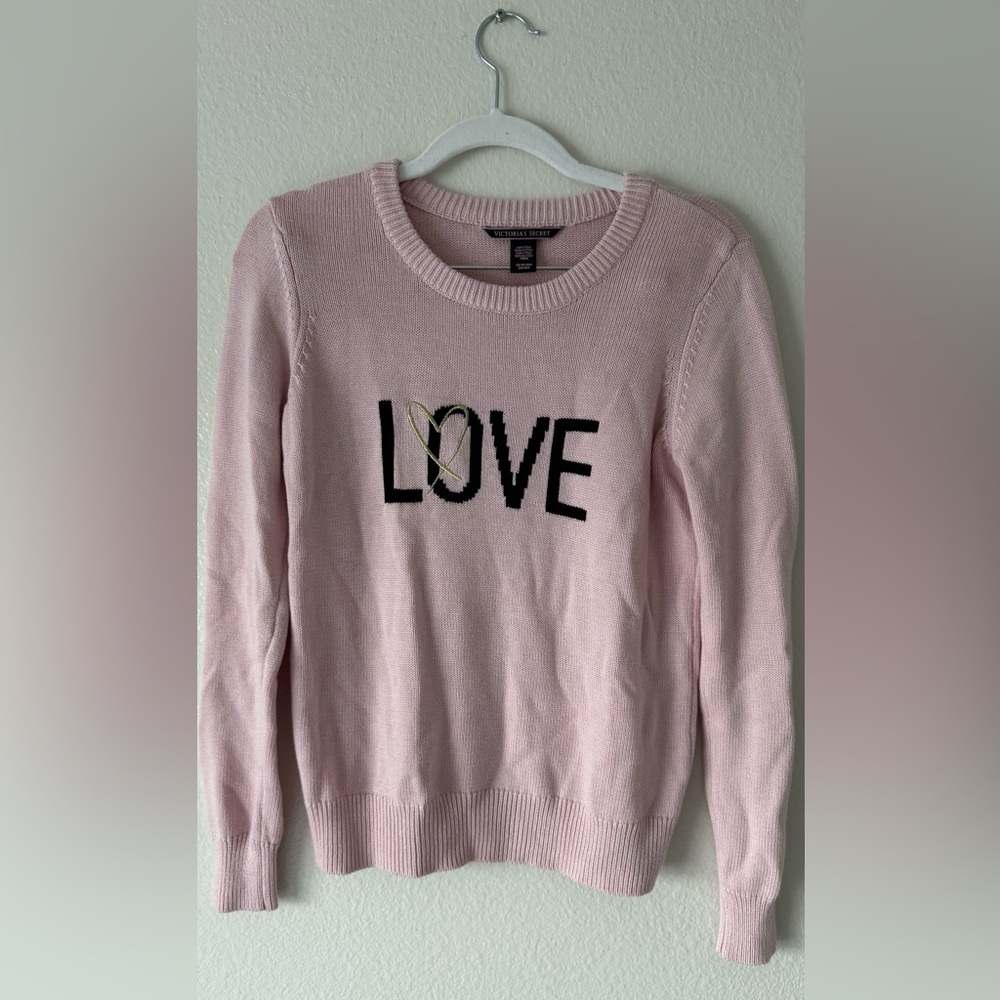 Victoria's Secret Light Pink Love Sweater | size extra small